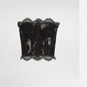 Dolce & Gabbana Black Lace Bustier